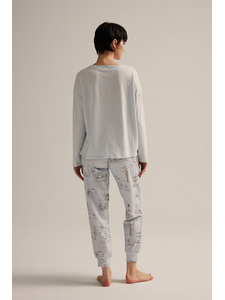 Пижама женская, лонгслив и брюки 62521 Japanese Houses / Hays