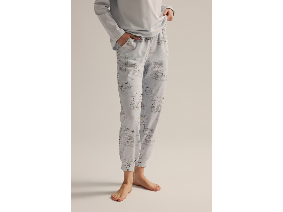 Пижама женская, лонгслив и брюки 62521 Japanese Houses / Hays