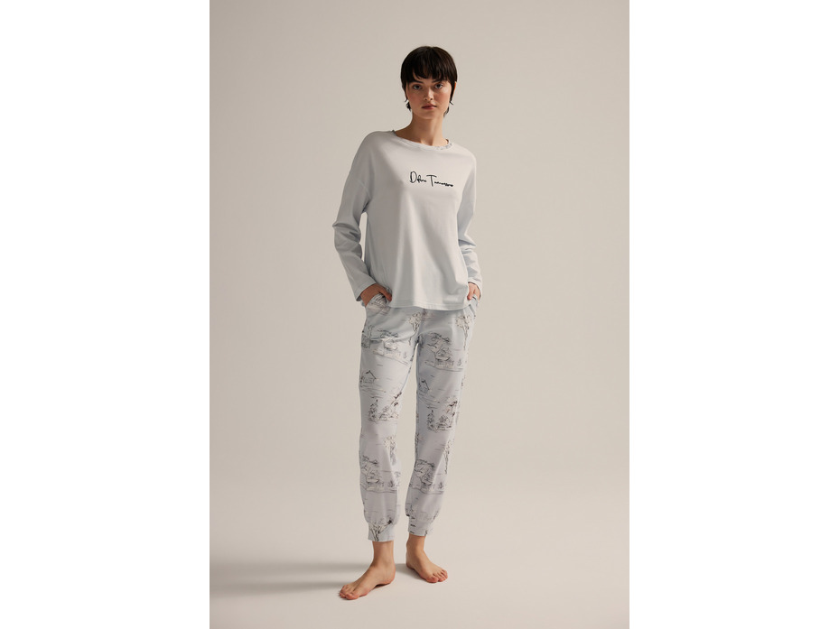 Пижама женская, лонгслив и брюки 62521 Japanese Houses / Hays