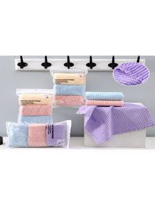 Набор полотенец 45613747 Узкая полоска микрофибра (30*30, 3 шт) / 7-я