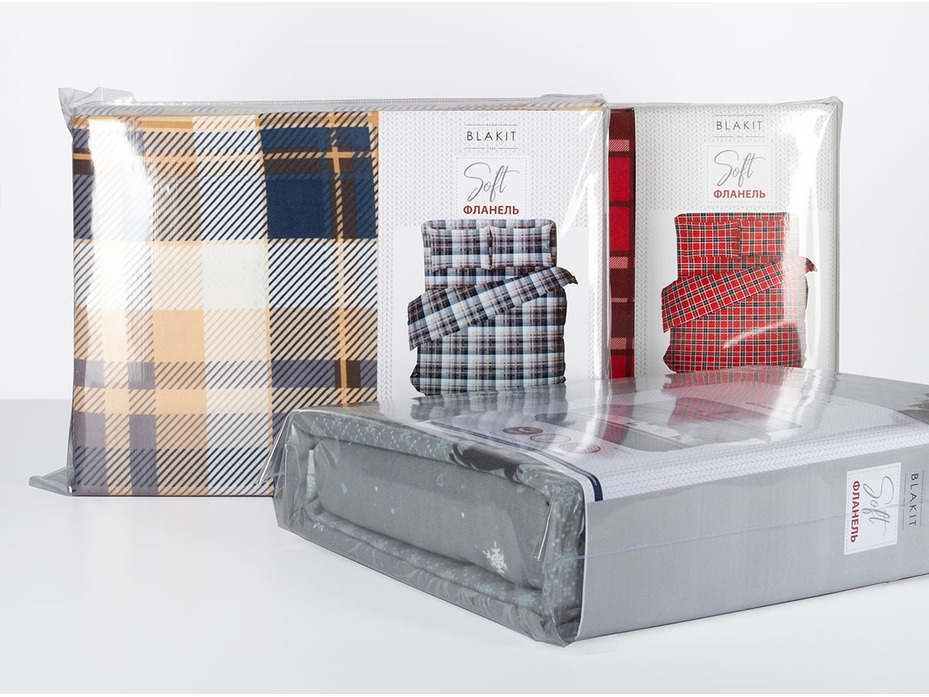 Постельное белье 6156-01 Christmas reindeer фланель 2 сп / Blakit