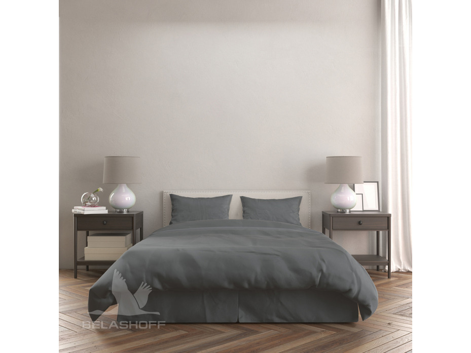 Постельное белье Графит фланель-премиум 2 сп / Реверанс