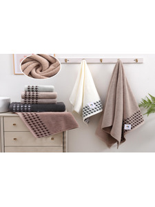 Полотенце 1504483 Бордюр гусиная лапка махровое 35*75 / 7-я