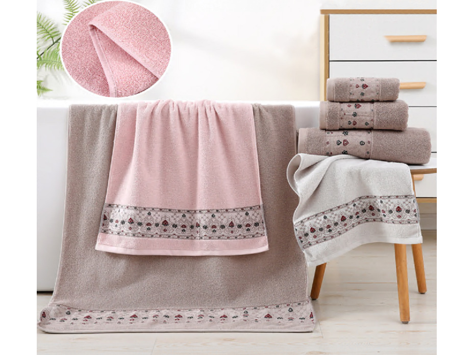 Полотенце 3004510 Узор на бордюре махровое 35*75 / 7-я