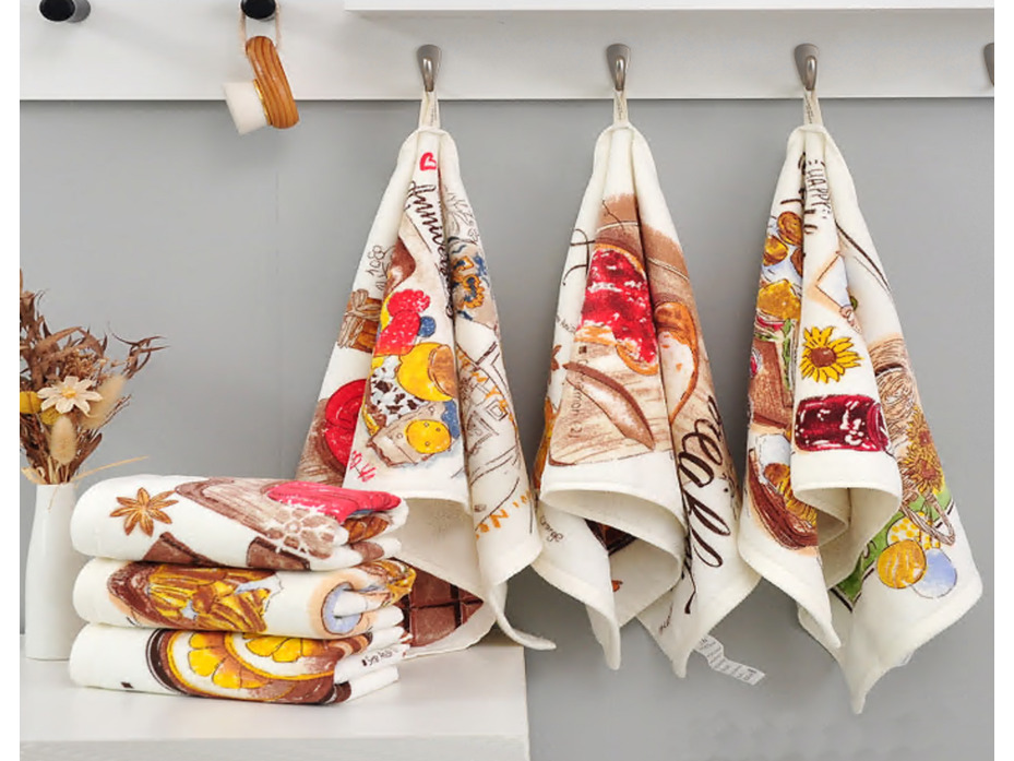 Полотенце 8504551 Завтрак велюровое 35*75 / 7-я