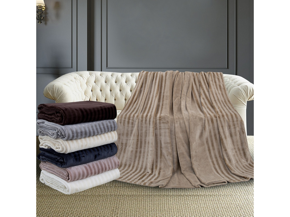 Плед PL006 Solid Jacqaurd велсофт 200*220 / Karven