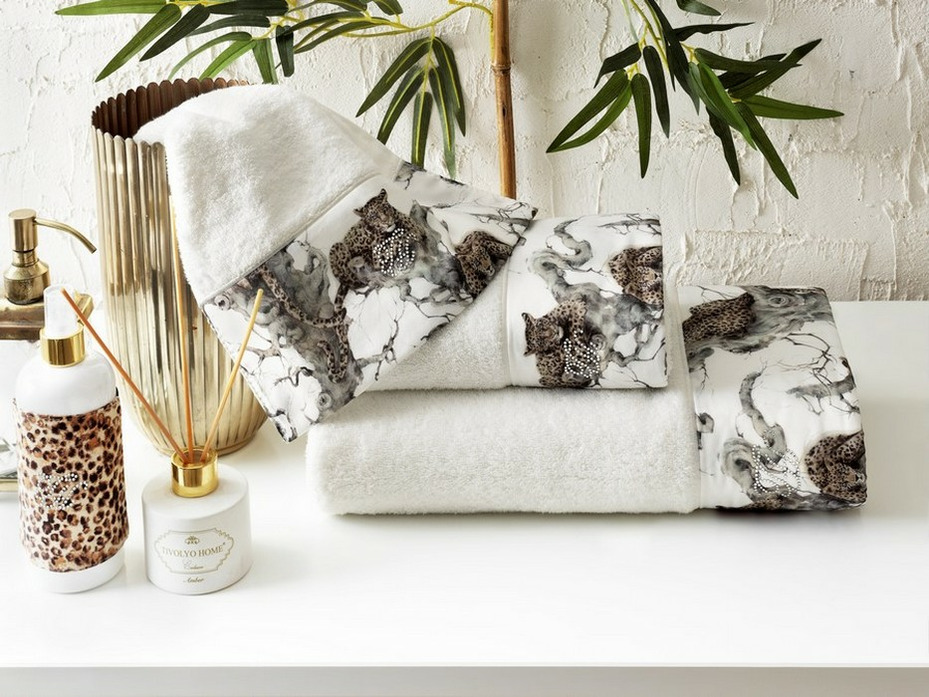 Набор полотенец и ароматизатор Salome махровые 30*50, 50*100, 75*150 / Tivolyo Home