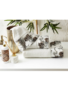 Набор полотенец и ароматизатор Salome махровые 30*50, 50*100, 75*150 / Tivolyo Home