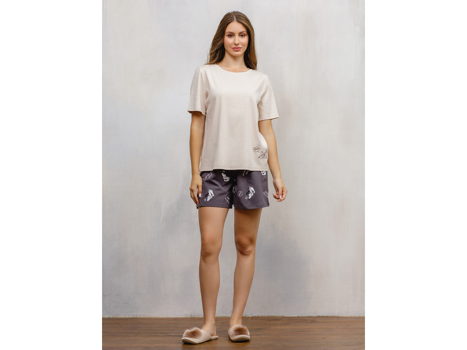 Пижама женская, футболка и шорты №614д/№513 / Дюма