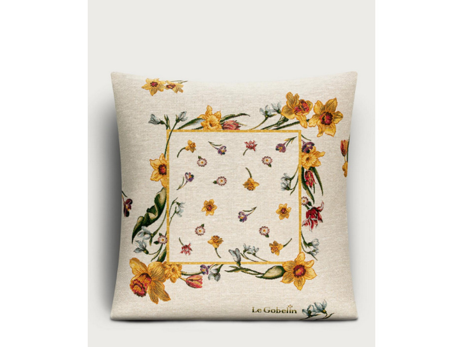 Наволочка декоративная 8886 Нарциссы гобелен 45*45 / Le Gobelin