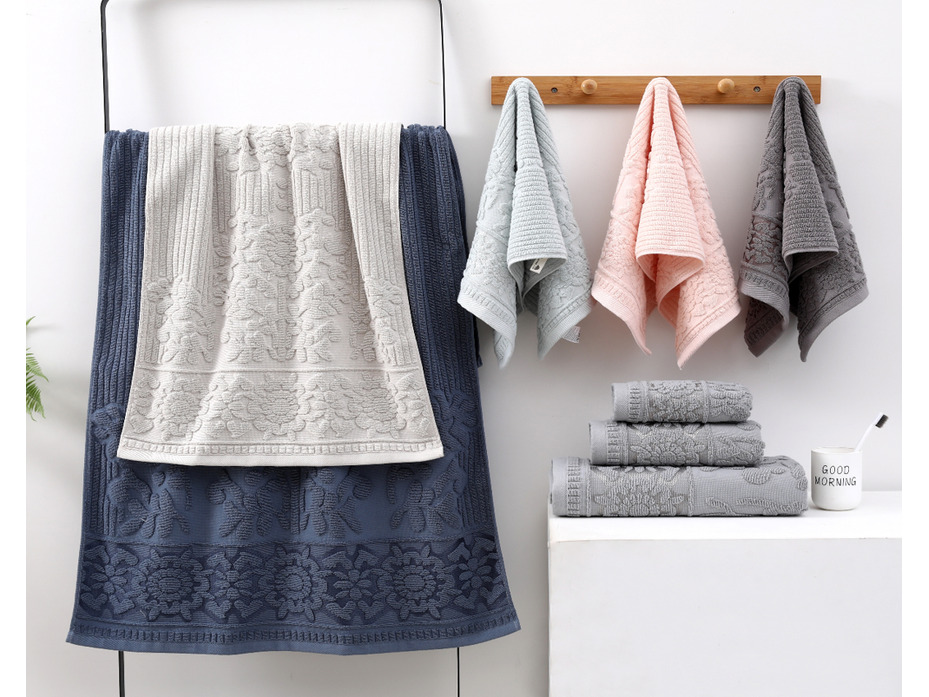 Полотенце 3004598 Цветы махровые 35*75 / 7-я