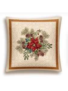 Наволочка декоративная 2310328 Рождественская звезда гобелен 45*45 / Le Gobelin
