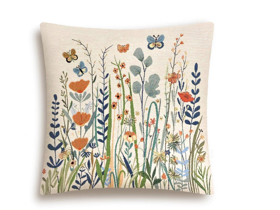 Наволочка декоративная 2414325 Сканди светлый фон гобелен 45*45 / Le Gobelin