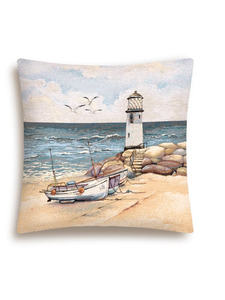 Наволочка декоративная 2416675 Море Маяк гобелен 45*45 / Le Gobelin