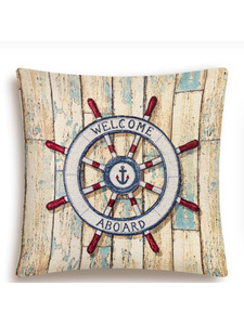 Наволочка декоративная 8335 Морской клуб Штурвал гобелен 45*45 / Le Gobelin