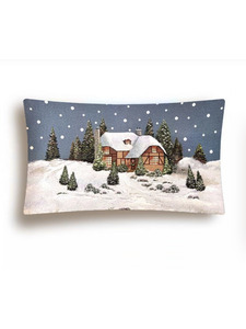 Наволочка декоративная 2312208 Новогодний вечер Снег гобелен 40*70 / Le Gobelin