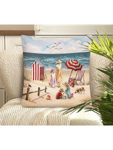Наволочка декоративная 2416676 Море Я и Мама гобелен 45*45 / Le Gobelin