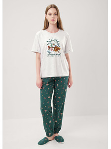 Пижама женская, футболка и брюки LP15-1201/2 / Clever