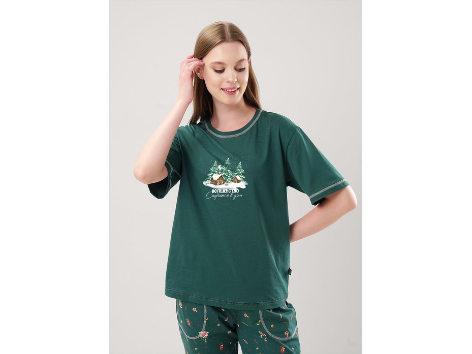 Пижама женская, футболка и капри LP15-1201/1 / Clever Пижама женская, футболка и капри LP15-1201/1 / Clever