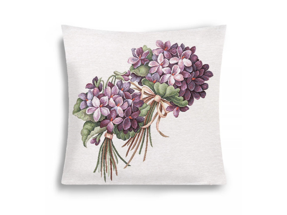 Наволочка декоративная 2517847 Фиалки букет маме и себе гобелен 45*45 / Le Gobelin
