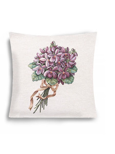 Наволочка декоративная 2517848 Фиалки букет гобелен 45*45 / Le Gobelin