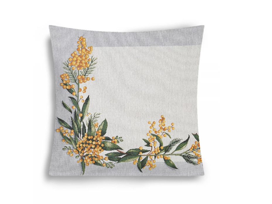 Наволочка декоративная 2517697 Мимоза бордюр гобелен 44*44 / Le Gobelin