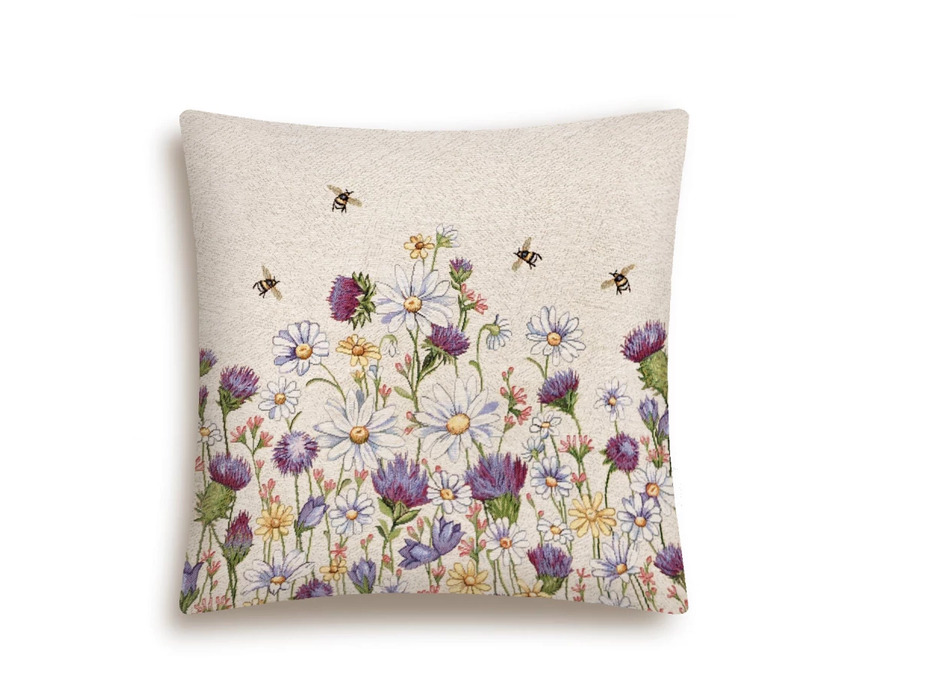 Наволочка декоративная 2416699 Чертополох и пчелки гобелен 45*45 / Le Gobelin Наволочка декоративная 2416699 Чертополох и пчелки гобелен 45*45 / Le Gobelin
