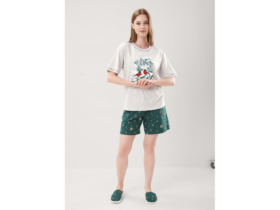 Пижама женская, футболка и шорты LP15-1201 / Clever
