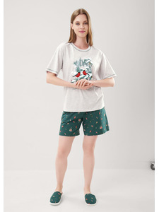 Пижама женская, футболка и шорты LP15-1201 / Clever