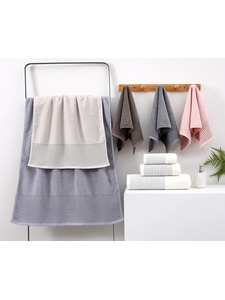 Полотенце 1505460 Однотонное с вафельным бордюром махровое 50*90 / 7-я