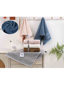 Полотенце 1507530 Однотонное с бордюром махровое 80*160 / 7-я