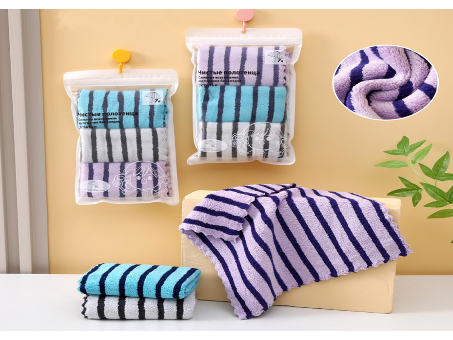 Набор салфеток 45613748 Полоса микрофибра (30*30, 3 шт) / 7-я