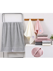 Полотенце 1504458 Однотонное с бордюром махровое 35*75 / 7-я