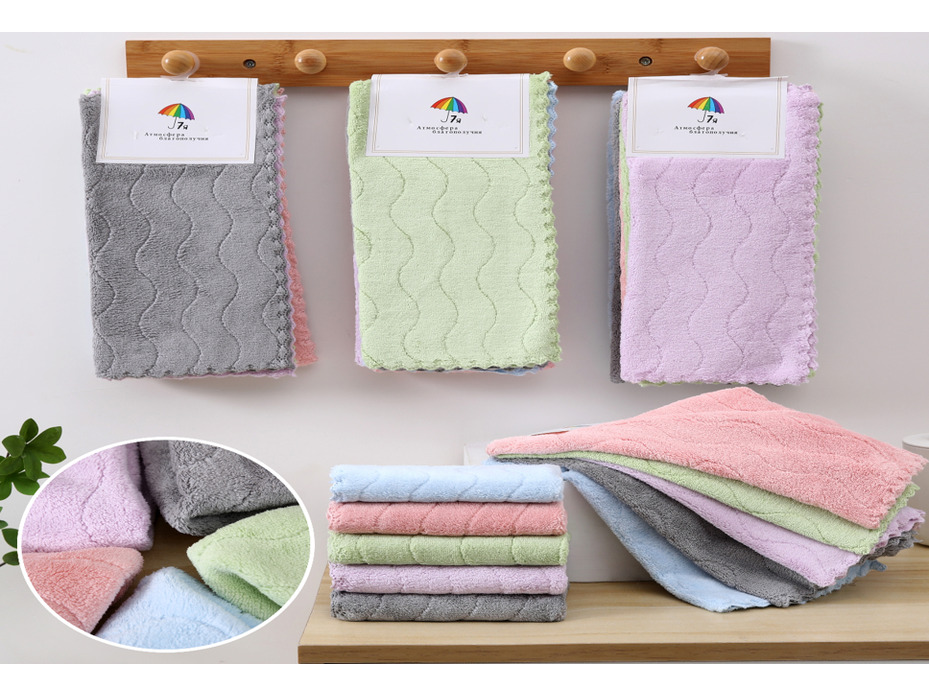 Набор салфеток 28615090 Волна микрофибра (30*30, 5 шт) / 7-я