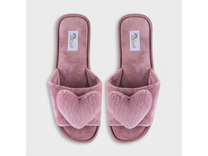Тапочки с помпоном женские открытые Heart / Arya