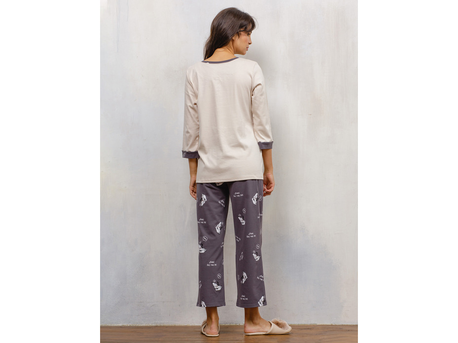 Пижама женская, лонгслив и брюки 1620д/1519 / Дюма