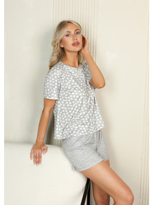 Пижама женская, футболка и шорты №614г/№513 / Дюма