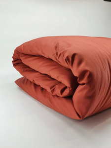 Пододеяльник 213KL-102 винный сатин однотонный 160*220 / Tia