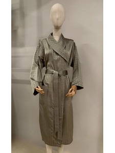 Халат унисекс Геометрия бежевая шелковый / Silk Made in Germany