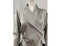 Халат унисекс Геометрия бежевая шелковый / Silk Made in Germany