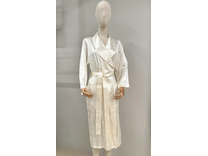Халат унисекс Жемчужины кремовый шелковый / Silk Made in Germany