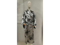 Халат унисекс Гранат серебристый шелковый / Silk Made in Germany