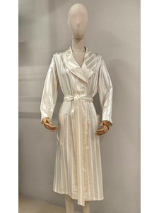 Халат унисекс Полоса кремовая шелковый / Silk Made in Germany