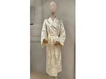 Халат унисекс Спираль кремовая шелковый / Silk Made in Germany