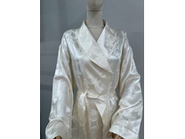 Халат унисекс Спираль кремовая шелковый / Silk Made in Germany