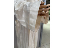 Халат унисекс Мелкая полоска кремовая шелковый / Silk Made in Germany