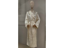 Халат унисекс Огурцы кремовые шелковый / Silk Made in Germany