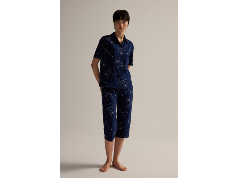 Пижама женская, рубашка и капри 62338 Cute cat / Hays