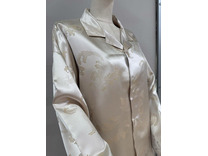 Пижама унисекс натуральный шелк, рубашка и брюки Точечная мозаика золотая / Silk Made in Germany