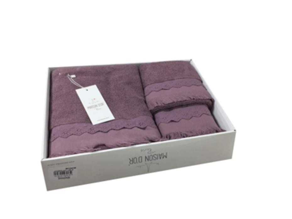 Набор полотенец Melissa махровые в подарочной упаковке (32*50.50*90,70*140) / Maison Dor